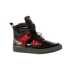 Y2K Godspeed Movement High-Top Sneakers Black & Red Size 8 NEW